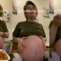 Eating & burping 8 month pregnant belly – Thee Phoenixxx