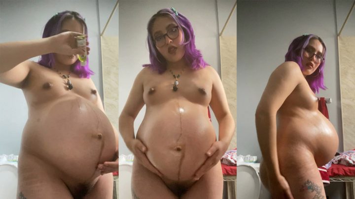 Pregnant slut oiling belly – Minniem2412
