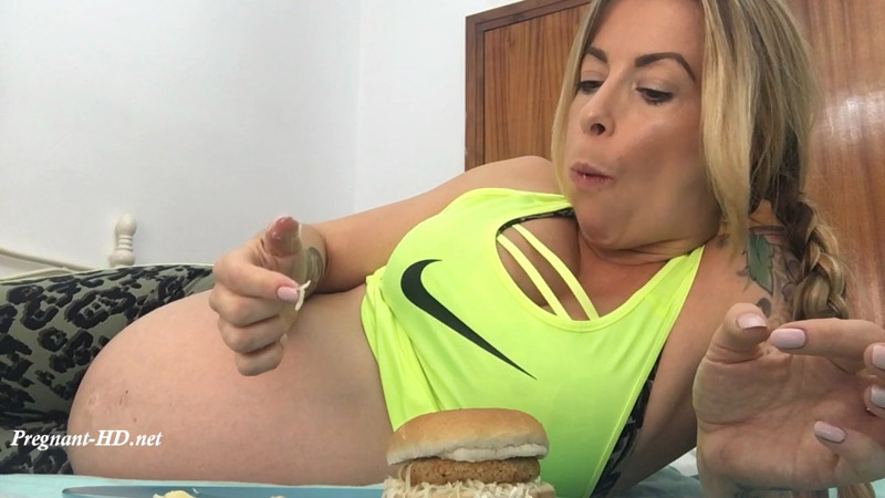 Heavily Pregnant Food Stuffing Yum - The_Charlie_Z