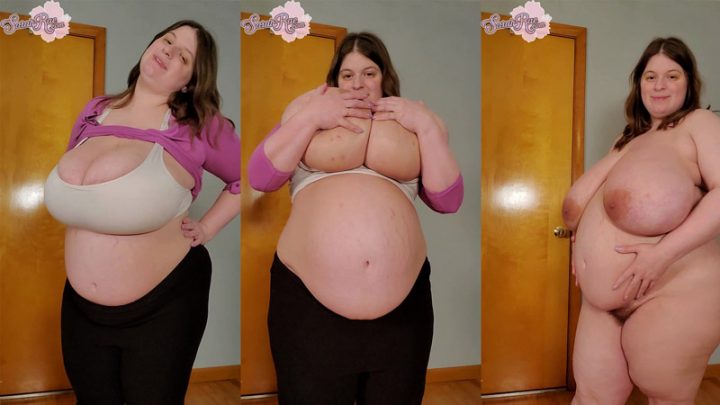 Stripping and Lotioning Pregnant Belly – Sarah Rae