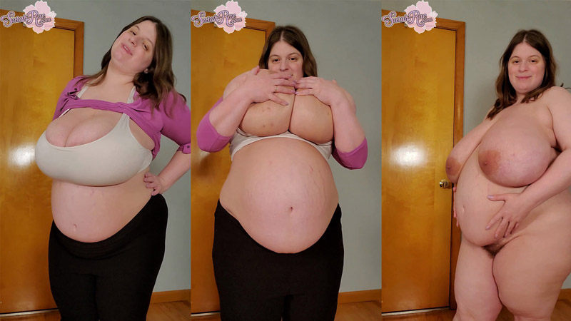 Stripping and Lotioning Pregnant Belly - Sarah Rae