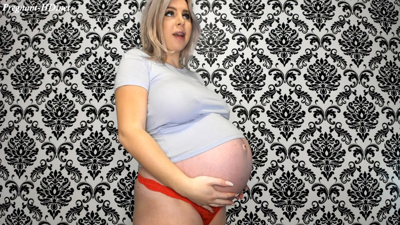 Pregnancy Struggles With a Big Belly - TripleDBabe