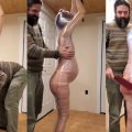 Wrapping My Full Pregnant Body In Saran Wrap While Extremely Pregnant – Lilly Vig