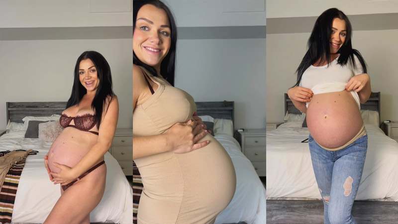 Full Term Pregnant Outfit Try-On – Amelia Jane