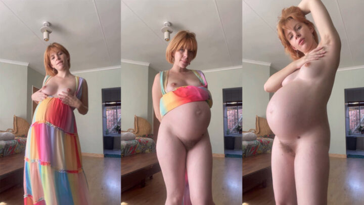 Pregnant Strip Tease At 40 Weeks 9 Months – Broody Babe Jamie