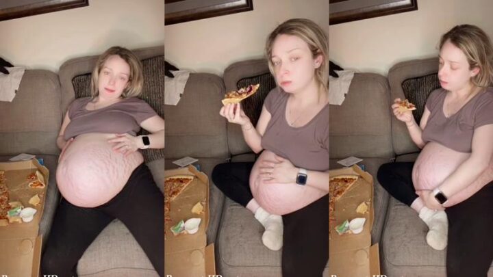 Pregnant Leanna Stuffing Her Pregnant Belly – PregnantLeanna