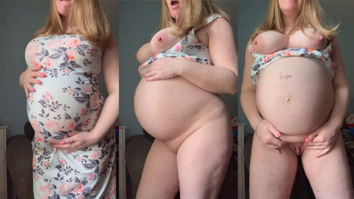 Nine Months Pregnant And Teasing You With My Body – BlondeKushx